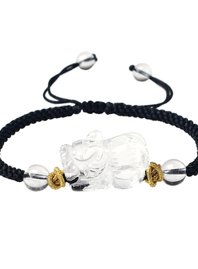 白水晶十二生肖星座手工编织手链