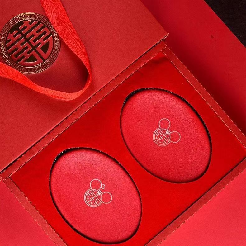 香皂盒结婚陪嫁一对喜庆陶瓷肥皂盒婚庆用中式红色陶瓷碟皂婚礼