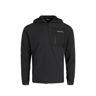 GTAL26FW户外软壳抓绒衣三针五线拼接刺绣修身连帽休闲外套上衣