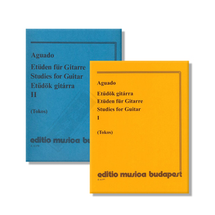 阿瓜多 吉他练习曲 全套共一至二卷 布达佩斯原版进口乐谱书 Aguado Dionisio Studies for guitar 1-2
