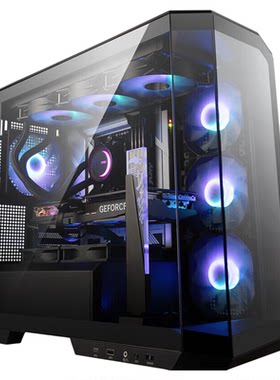 微星战斧MINI 玻璃侧透机箱 水晶塔 碉堡PLUS海景房 龙纹盾机箱