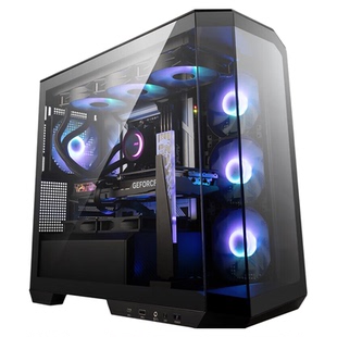 微星战斧MINI 玻璃侧透机箱 水晶塔 碉堡PLUS海景房 龙纹盾机箱