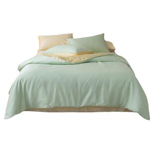 100支天丝四件套夏季裸睡双面冰丝床单床笠被套简约纯色床上用品4