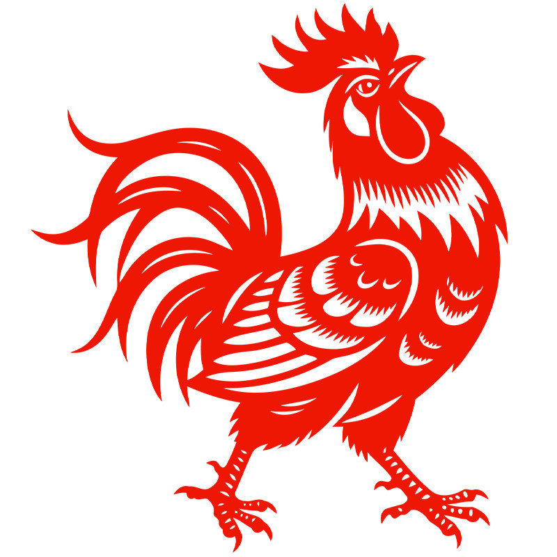 公鸡窗花生肖鸡剪纸大吉大利鸡乔喜字/剪纸/贴纸