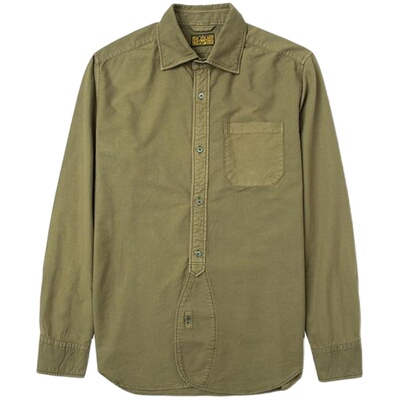 军官衬衫赤耳牛津纺长袖上衣