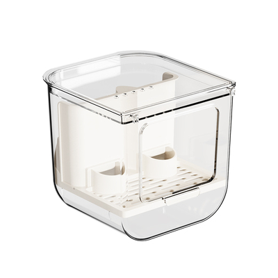 新款鹦鹉防溅食盒鸟喂食器洗澡盆