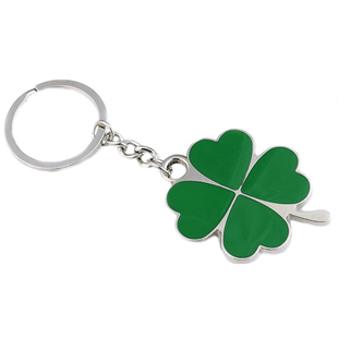 四叶草挂件钥匙扣幸运吉祥男女款情侣个性创意环链小礼品刻字定制