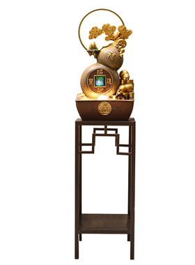 招财聚宝盆日进斗金流水摆件