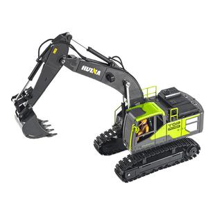 汇纳13通遥控挖掘机玩具车喷雾合金工程车仿真挖土机儿童男孩模型