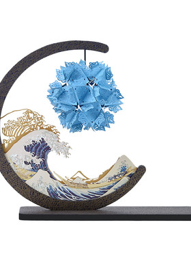 漫拼神奈川冲浪里diy纸雕灯