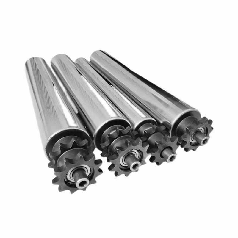 输送带齿轮38mm60mm做非标定齿条链轮双排不锈钢齿轮有孔托辊滚筒