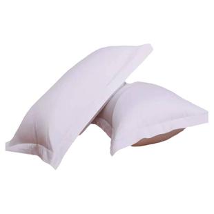 五星酒店枕套全棉枕芯套宾馆白色贡缎枕头套一对拍2单人枕用包邮