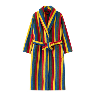 情侣睡袍珊瑚绒长款睡衣女冬季加厚法兰绒家居服浴袍男