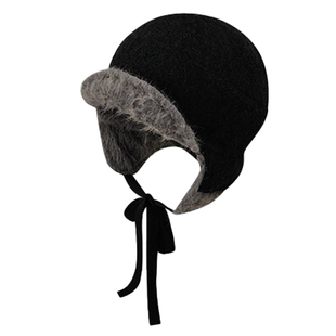 韩系氛围感飞行员帽子女冬季新款百搭保暖护耳帽加厚防寒雷锋帽潮