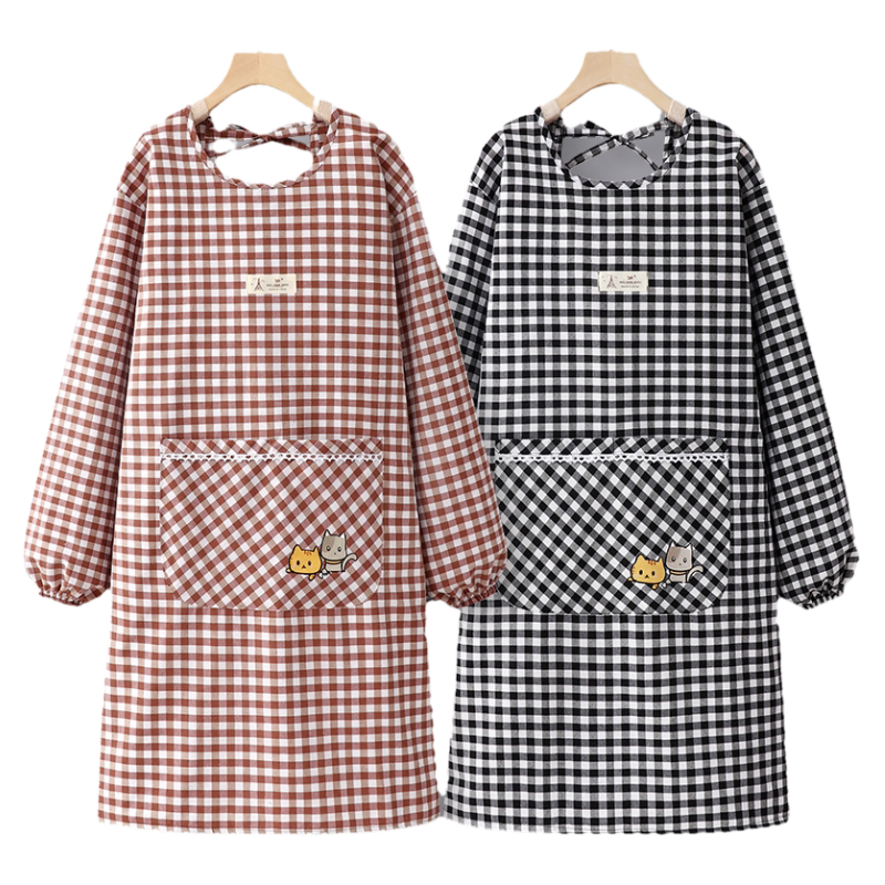 罩衣女长袖围裙纯棉冬季203新