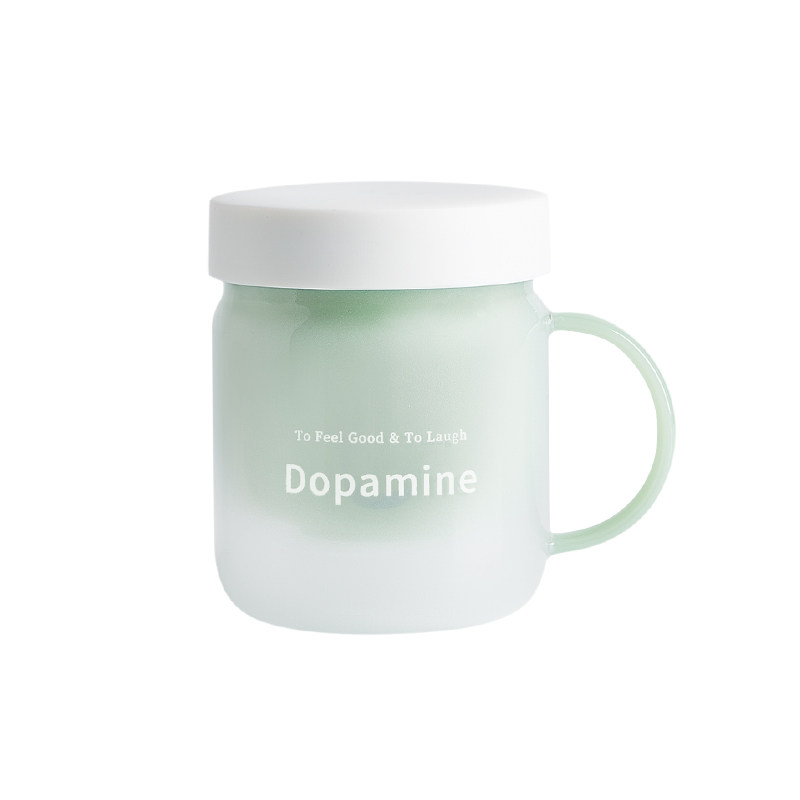木笙玩物办公室多巴胺泡茶杯茶水分离女新款玻璃花茶杯水杯子礼盒