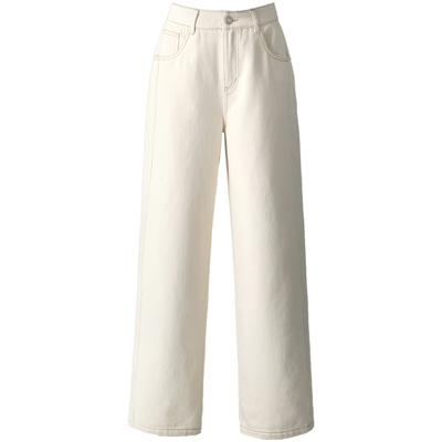 春四季窄版阔腿长裤简约宽松显瘦