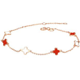 TSL谢瑞麟幸运守护系列18K金手链珐琅63861-63869