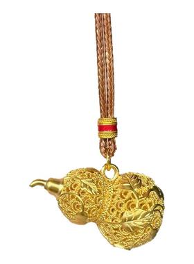 新中式复古镂空藤蔓葫芦吊坠项链