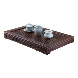 汉唐实木茶盘 经典款大博古抽屉式茶台储排两用茶海 功夫茶具原木