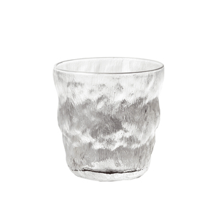 玻璃杯泡茶杯咖啡杯磨砂啤酒杯洋酒杯树纹杯冰川纹杯子ins喝水杯