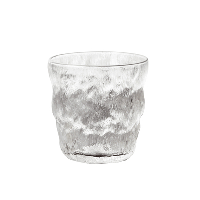 玻璃杯泡茶杯咖啡杯磨砂啤酒杯洋酒杯树纹杯冰川纹杯子ins喝水杯