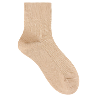 老年人松口袜女纯色棉月子袜宽松不勒脚大码春夏薄网眼妈妈中筒袜