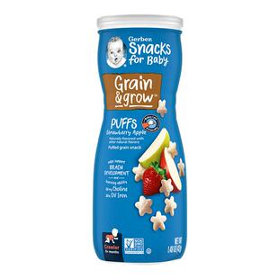 嘉宝Gerber星星泡芙儿童婴儿泡芙宝宝小零食4罐装入口易溶