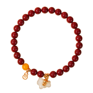 朱砂手串女款本命年红绳手链马年五行补火天然紫金砂喜火属性饰品
