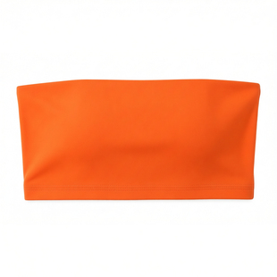 One shoulder wrapped chest vest简约一字肩短款裹胸抹胸背心女