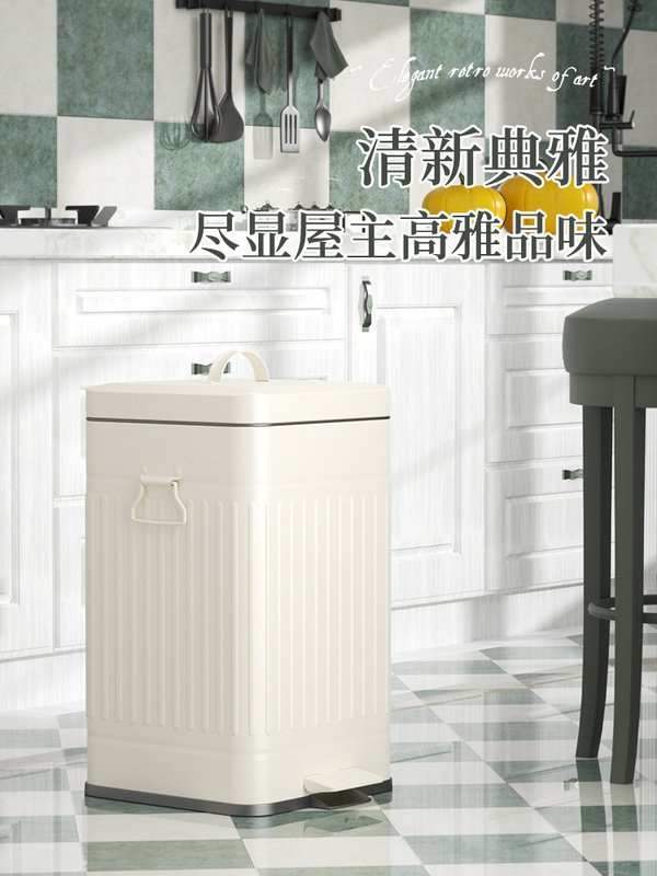 xyt方形厨房专用垃圾桶大大容量脚踏式值厨高客厅号颜复古家用余