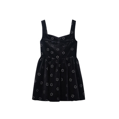 FFBLUE丝绒收腰背心裙