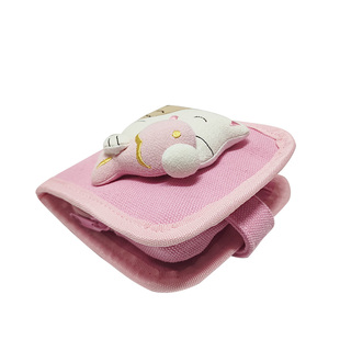 短款钱包女孩手机包女士多层拉链零钱包可爱卡通猫咪纯棉帆布卡包