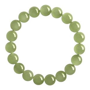 庆祥泰葡萄绿天然和田玉手串女款串珠正品官方旗舰店玉石籽料手链