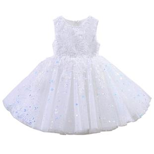 女童连衣裙夏季2025新款公主裙儿童演出服舞蹈表演服装礼服裙子夏