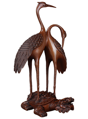 龟鹤延年摆件纯铜结婚祝寿礼品