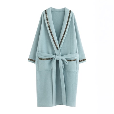 特厚加长保暖法兰绒浴袍睡袍情侣