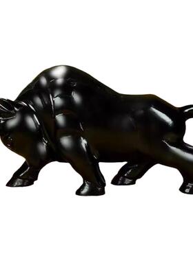 黑曜石玉牛摆件招财镇宅客厅玄关