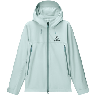 企鹅【游鳞ub】冲锋衣女26春秋新款户外防风防水单层夹克登山服男