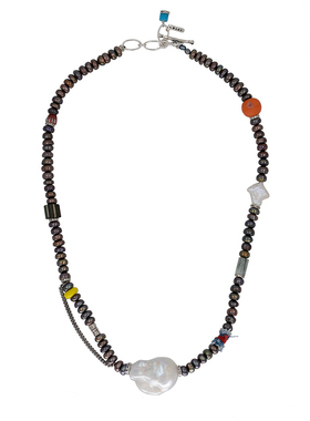 巴洛克多元素多宝石与彩黑珍珠项链手链路塔斯曼Lotus Mann