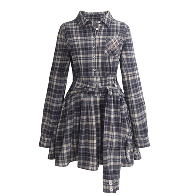 UNIFREEPLUS大码复古长袖连衣裙