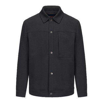 【华夫格肌理】DIDIBOY2025年秋季新款男士休闲翻领针织夹克外套