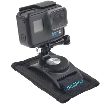 gopro10/9/8/7背包夹360旋转insta360O大疆SMO山狗固定扣肩带支架