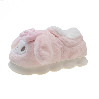 可爱毛绒保暖包跟棉拖鞋