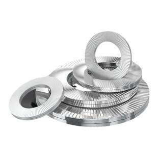 DIN25201双叠自锁垫圈防滑防松子母垫圈镀达克罗双层双面齿垫片