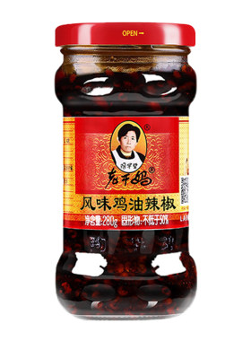 老干妈风味鸡油辣椒酱贵州特产油辣椒豆豉三丁辣酱拌面鸡肉牛肉