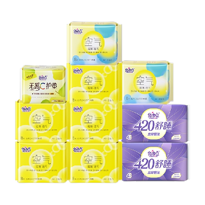 自由点空气卫生巾104片×1套
