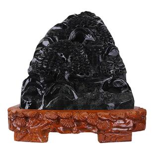 泰山玉白菜摆件真玉原石招财聚福百财如意客厅店铺装饰品乔迁礼物