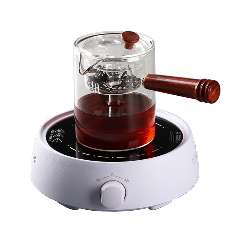 煮茶器黑茶全玻璃侧把蒸茶壶家用电陶炉套装耐高温蒸汽烧水壶茶具