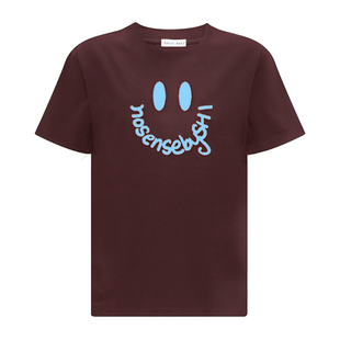 Petit Bari 设计师联名款笑脸短袖T恤女 纯棉青春活力设计感上衣